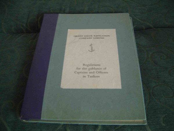 REGULATION GUIDE BOOK FROM THE ORIENT STEAM NAVIGATION CO.